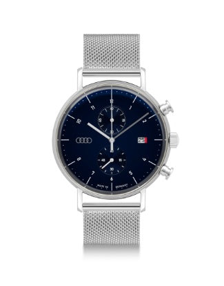 Audi Chronograph, silver/night blue