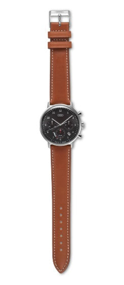 Audi Watch Chronograph solar-powered, grey/brown