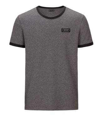 Audi T-Shirt Ringe, Mens, grey