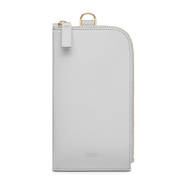 Audi phone pouch leather, women, grey