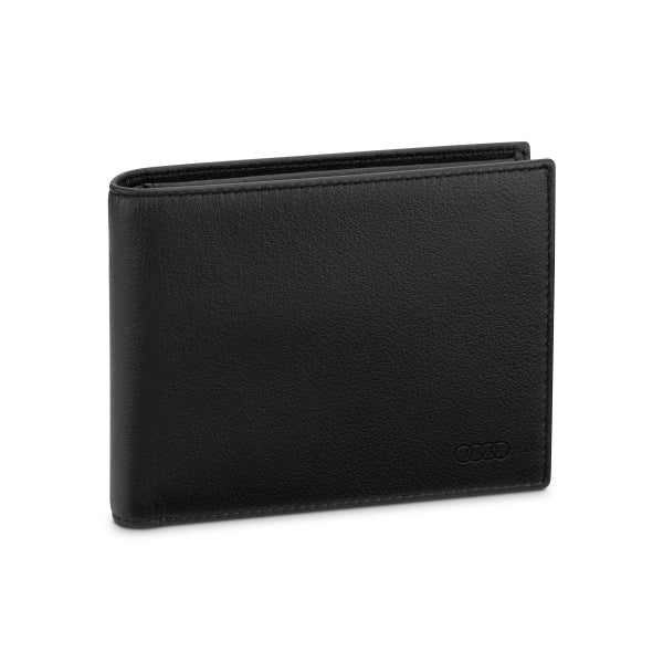 Audi wallet small leather, men, black