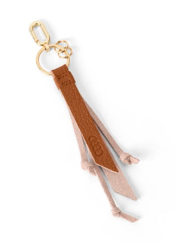 Audi Key ring leather, womens, brown-rose