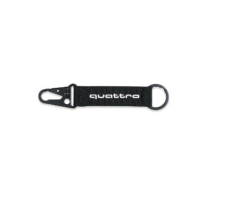 Quattro key ring, black/white